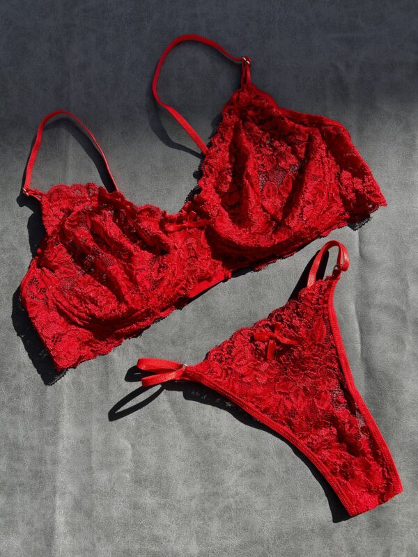 CONJUNTO DE LENCERÍA ROJO